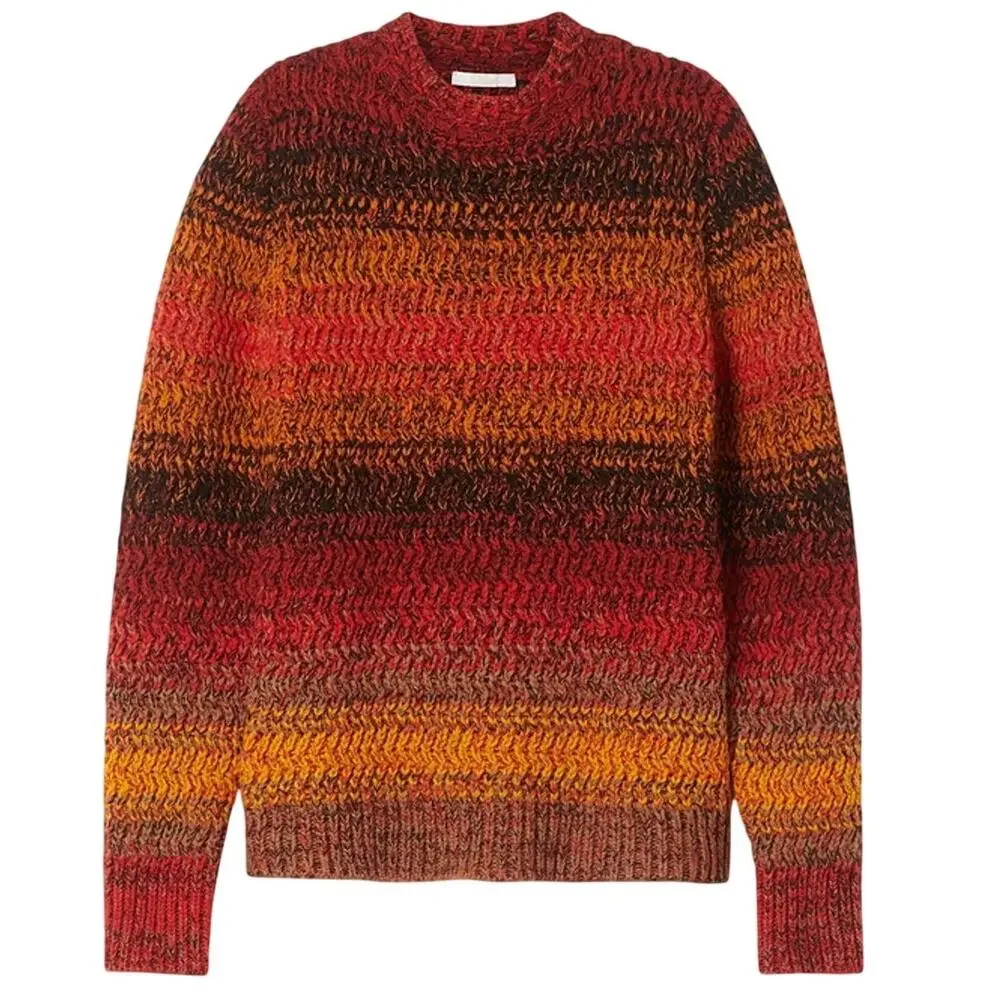Chloe Striped Multi Cashmere Sweater Size XS